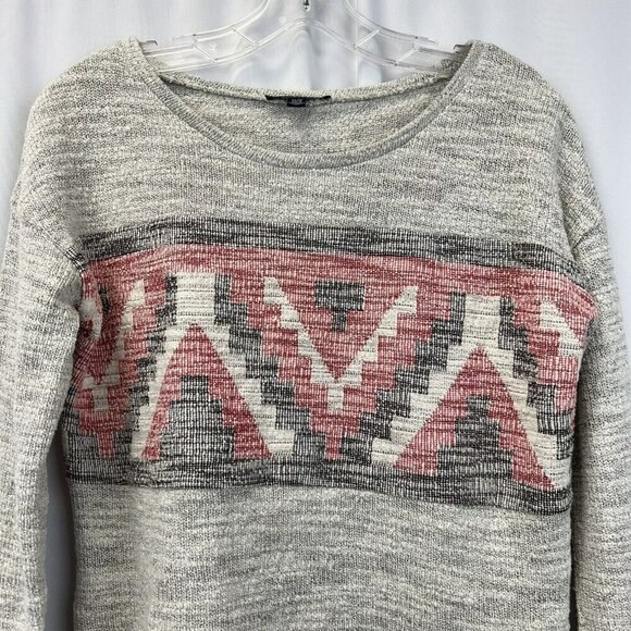 American Eagle Womens Round Neck Multicolor Aztec Print Sweater Size XS - Picture 2 of 8